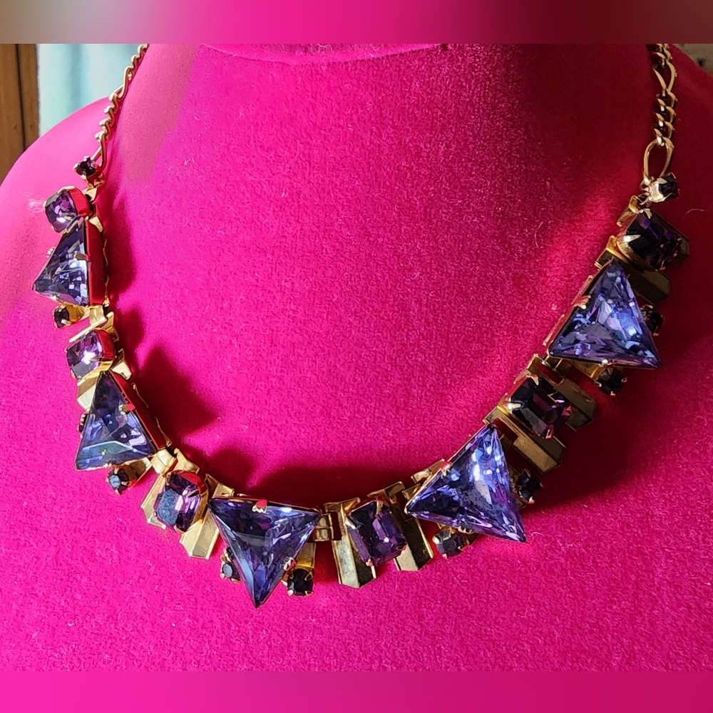 VINTAGE ART DECO NECKLACE BRACELET EARRINGS SET